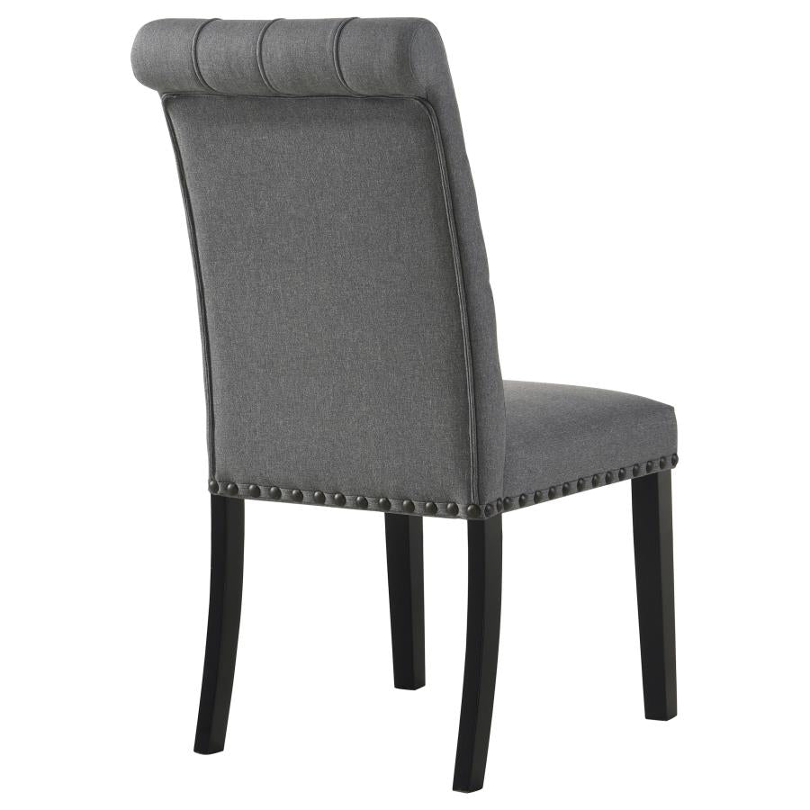 Alana Fabric Upholstered Dining Side Chair Grey (Set of 2) - 115162