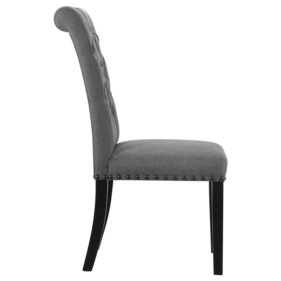 Alana Fabric Upholstered Dining Side Chair Grey (Set of 2) - 115162