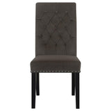 Alana Velvet Upholstered Dining Side Chair Brown (Set of 2) - 115172