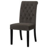 Alana Velvet Upholstered Dining Side Chair Brown (Set of 2) - 115172