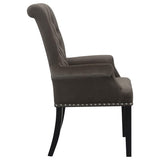 Alana Velvet Upholstered Dining Arm Chair Brown - 115173