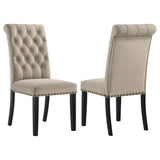 Alana Velvet Upholstered Dining Side Chair Sand (Set of 2) - 115182