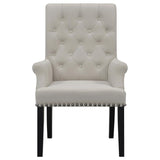 Alana Velvet Upholstered Dining Arm Chair Sand - 115183