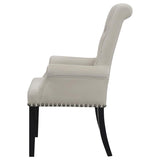 Alana Velvet Upholstered Dining Arm Chair Sand - 115183