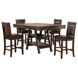 Dewey 5-piece Rectangular Dining Table Set Walnut - 115208-S5