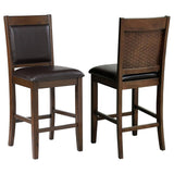Dewey Upholstered Counter Chair Walnut (Set of 2) - 115209