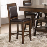 Dewey Upholstered Counter Chair Walnut (Set of 2) - 115209