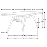 Wes 5-piece Rectangular Dining Table Set Dark Walnut - 115271-S5