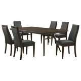 Wes 7-piece Rectangular Dining Table Set Dark Walnut - 115271-S7