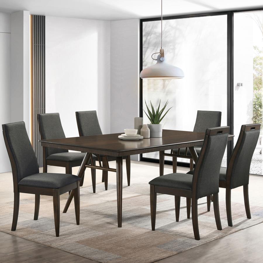 Wes Rectangular 80-inch Wood Dining Table Dark Walnut - 115271
