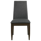 Wes Upholstered Dining Side Chair Dark Walnut (Set of 2) - 115272