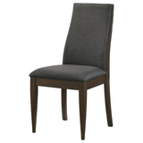 Wes Upholstered Dining Side Chair Dark Walnut (Set of 2) - 115272