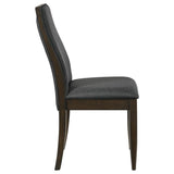 Wes Upholstered Dining Side Chair Dark Walnut (Set of 2) - 115272