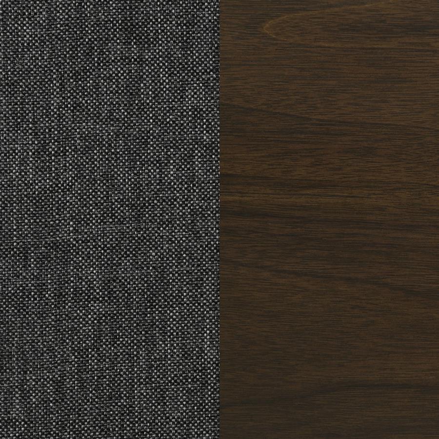 Wes Upholstered Dining Side Chair Dark Walnut (Set of 2) - 115272