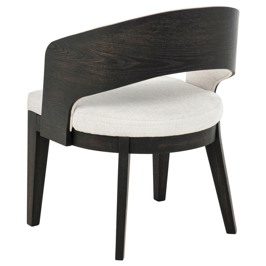 Leandro 5-piece Round Dining Table Set Burnished Black - 115390-S5A