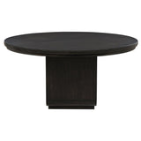 Leandro 7-piece Round Dining Table Set Burnished Black - 115390-S7A