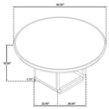 Leandro 7-piece Round Dining Table Set Burnished Black - 115390-S7A