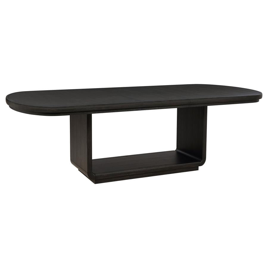 Leandro 7-piece Rectangular Dining Table Set Burnished Black - 115391-S7