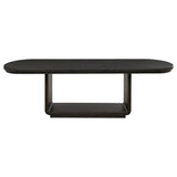 Leandro 7-piece Rectangular Dining Table Set Burnished Black - 115391-S7