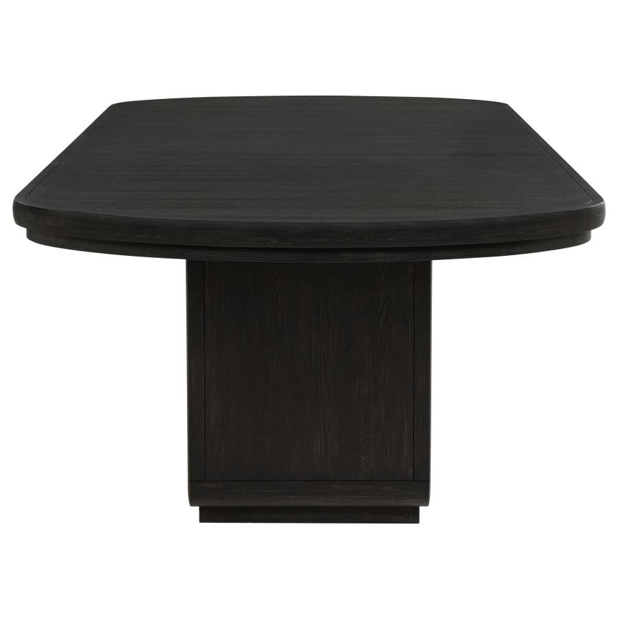Leandro 7-piece Rectangular Dining Table Set Burnished Black - 115391-S7