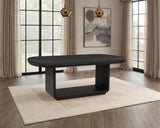 Leandro 78-inch Extension Dining Room Table Burnished Black - 115391