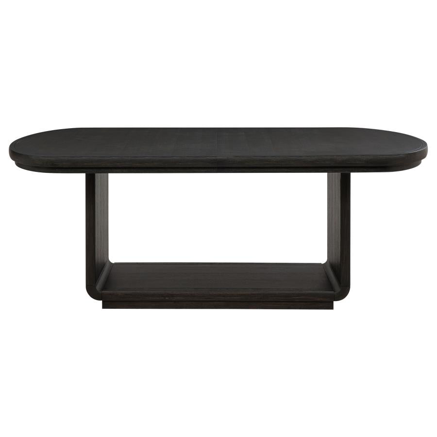 Leandro 78-inch Extension Dining Room Table Burnished Black - 115391