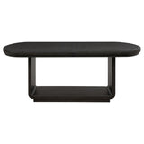 Leandro 78-inch Extension Dining Room Table Burnished Black - 115391