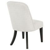 Leandro Upholstered Dining Side Chair Cream (Set of 2) - 115392