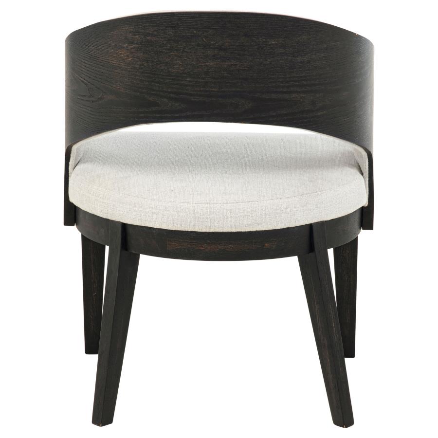 Leandro Upholstered Dining Arm Chair Cream (Set of 2) - 115393