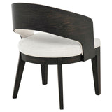Leandro Upholstered Dining Arm Chair Cream (Set of 2) - 115393