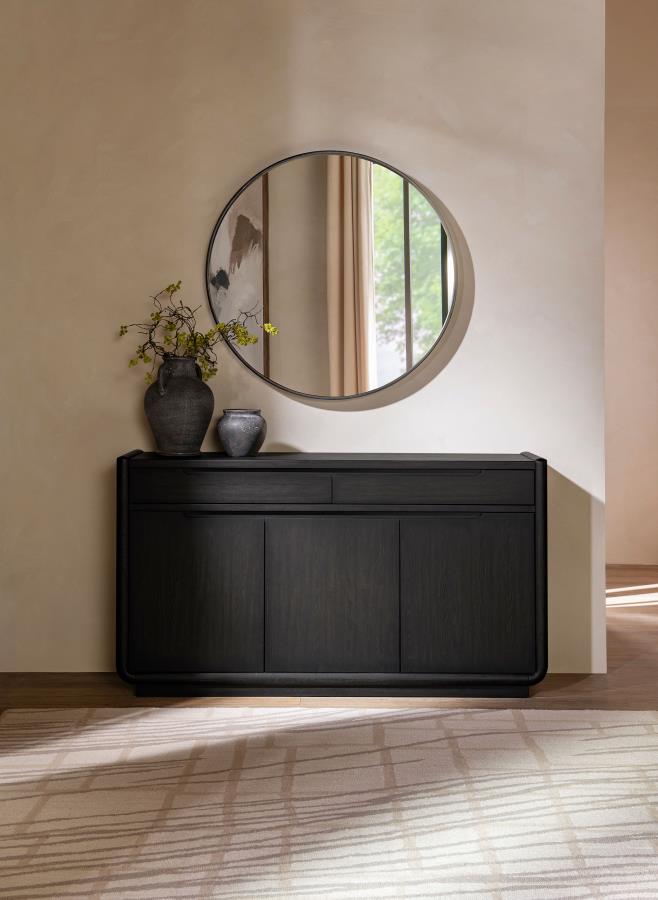 Leandro 2-drawer Dining Sideboard Server Burnished Black - 115395