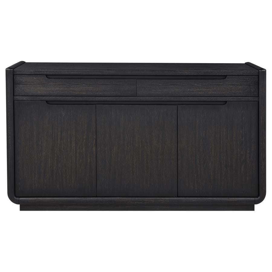 Leandro 2-drawer Dining Sideboard Server Burnished Black - 115395