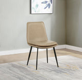 Ortega Upholstered Dining Side Chair Tan (Set of 2) - 115472TAN