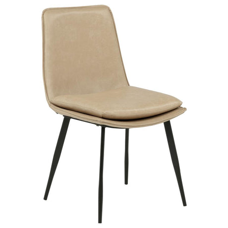 Ortega Upholstered Dining Side Chair Tan (Set of 2) - 115472TAN