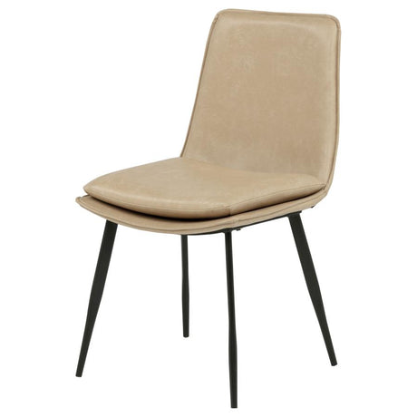 Ortega Upholstered Dining Side Chair Tan (Set of 2) - 115472TAN