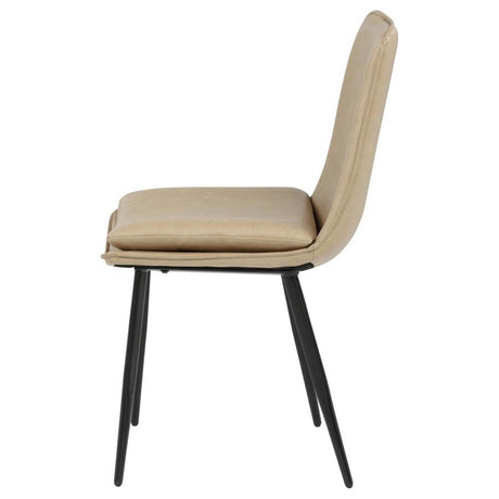 Ortega Upholstered Dining Side Chair Tan (Set of 2) - 115472TAN
