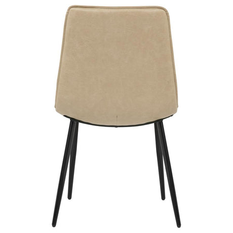 Ortega Upholstered Dining Side Chair Tan (Set of 2) - 115472TAN