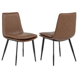 Ortega Upholstered Dining Side Chair Coffee (Set of 2) - 115472