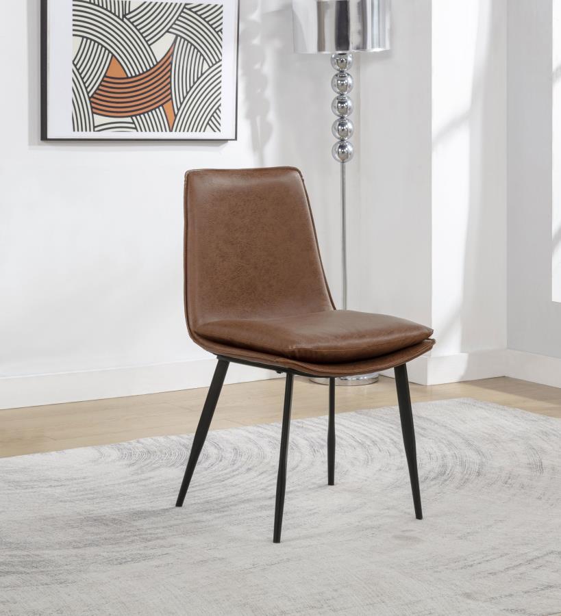 Ortega Upholstered Dining Side Chair Coffee (Set of 2) - 115472