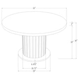 Sherry 5-piece Round Marble Top Dining Table Set Sand - 115490-S5S