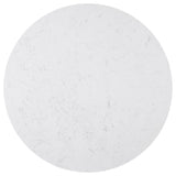 Sherry 5-piece Round Marble Top Dining Table Set Beige - 115490-S5