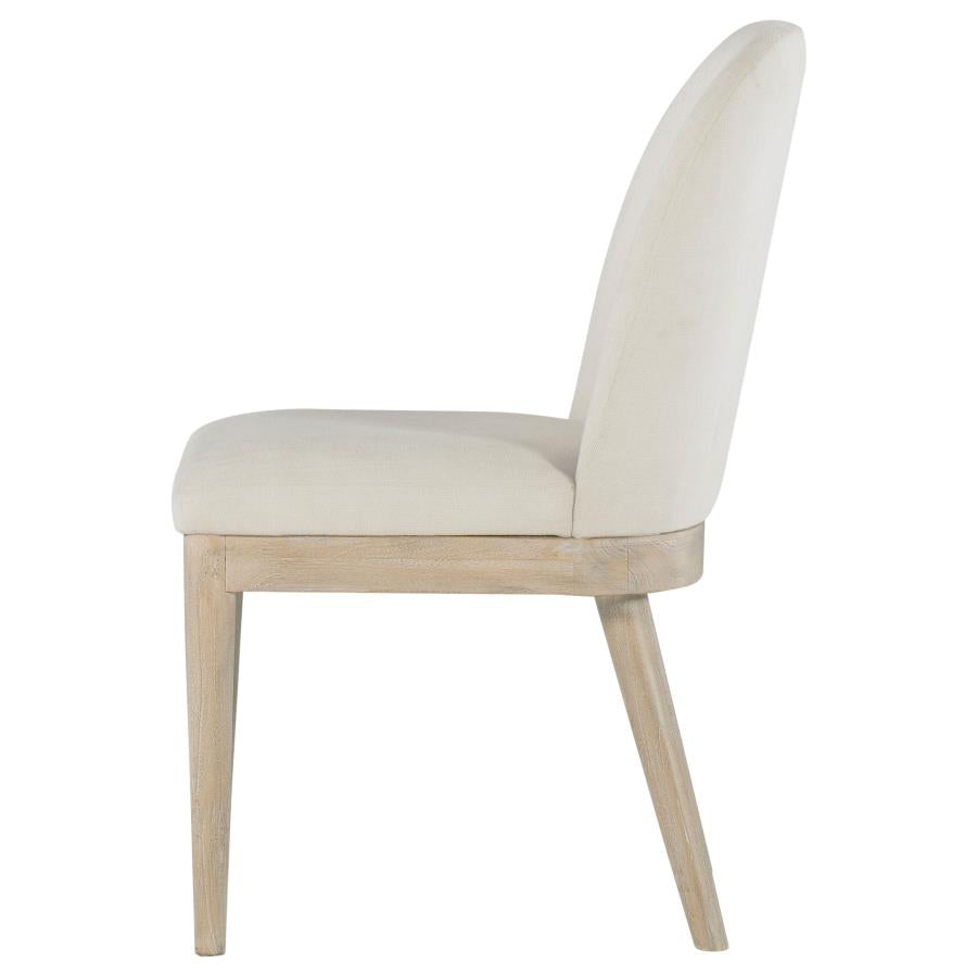 Solano Upholstered Dining Side Chair Beige (Set of 2) - 115502