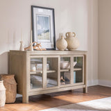 Solano Sliding Door Dining Sideboard Server Weathered Mango - 115505