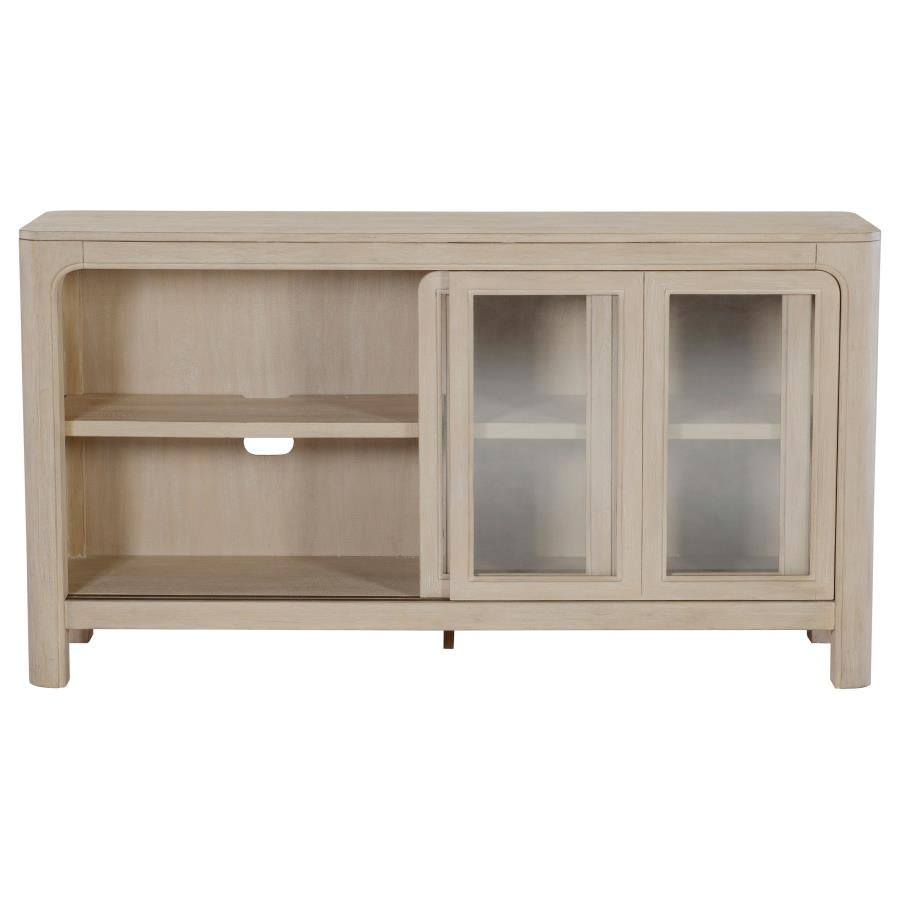 Solano Sliding Door Dining Sideboard Server Weathered Mango - 115505