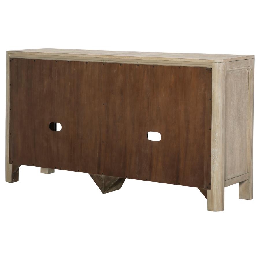 Solano Sliding Door Dining Sideboard Server Weathered Mango - 115505