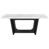 Sherry 7-piece Rectangular Marble Top Dining Table Set Brown - 115511-S7BV