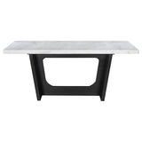 Sherry 7-piece Rectangular Marble Top Dining Table Set Grey - 115511-S7G