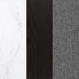 Sherry 7-piece Rectangular Marble Top Dining Table Set Grey - 115511-S7G