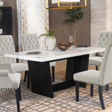 Osborne 72-inch Marble Top Dining Table Rustic Espresso - 115511