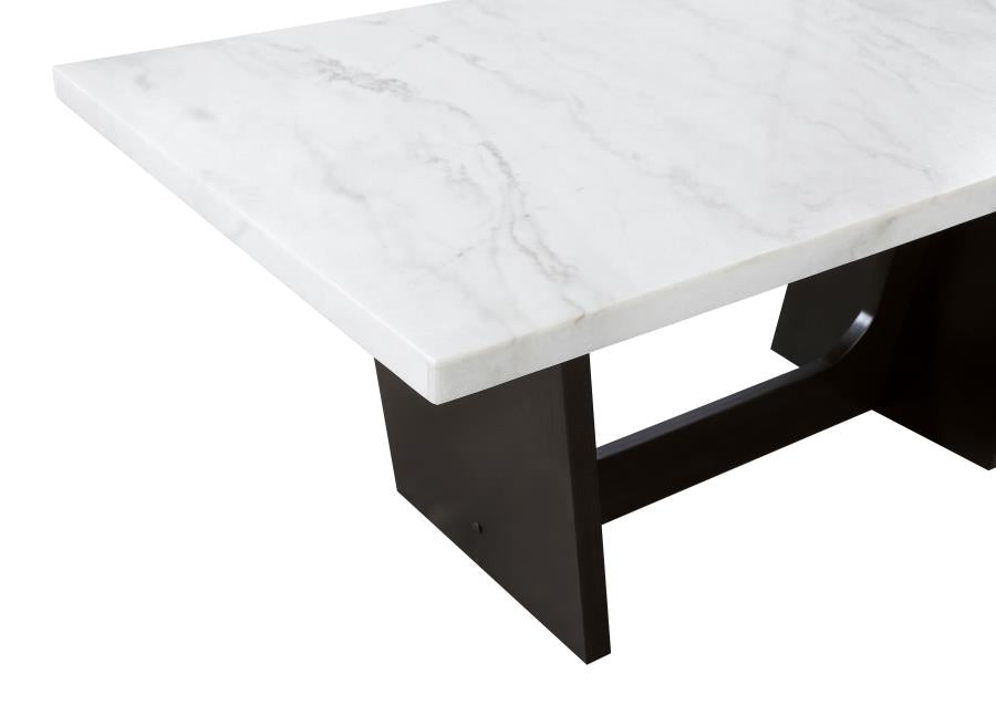 Osborne 72-inch Marble Top Dining Table Rustic Espresso - 115511
